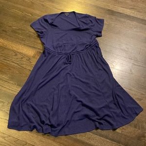 Torrid Blue Knit Ribbed Dress 0 EUC Soft